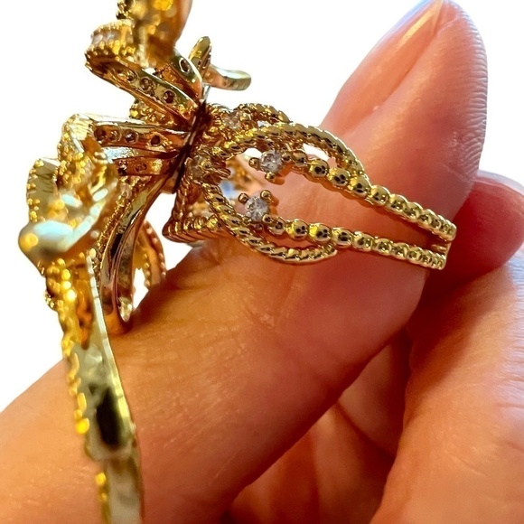 EYE CANDY LA Luxe 18K Goldplated Crawler Spider Adjustable Ring - NWT - Picture 8 of 11